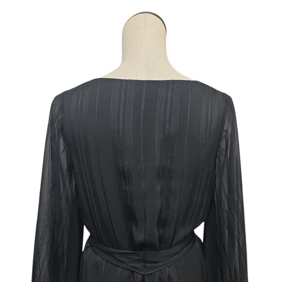 Yumi Kim Bellflower Dress in Starlight‎ Stripe Size Small Black Belted Party - Picture 8 of 11